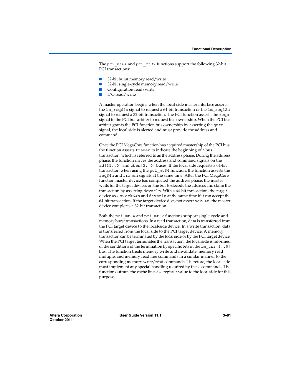 Altera PCI Compiler User Manual | Page 165 / 360
