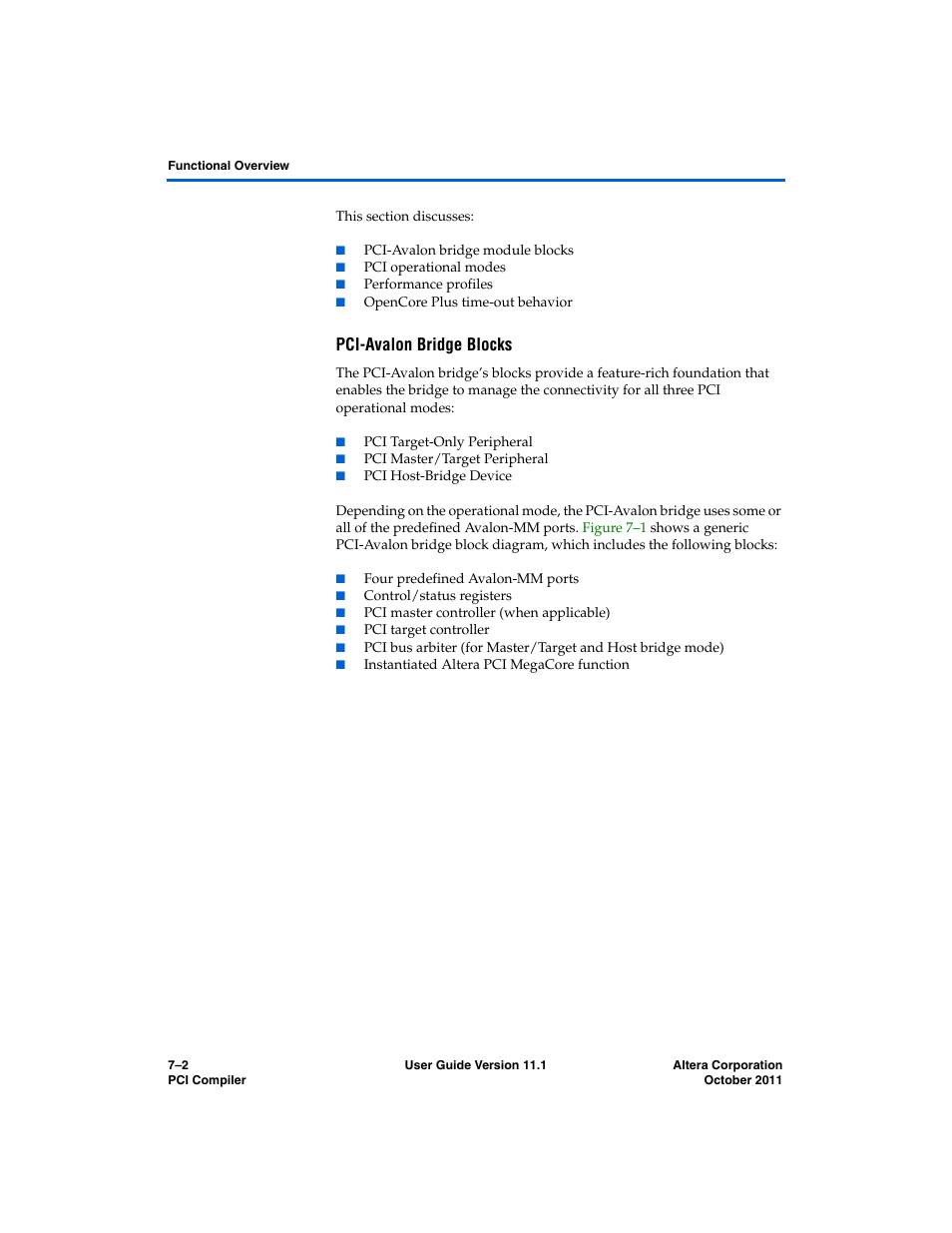 Pci-avalon bridge blocks | Altera PCI Compiler User Manual | Page 270 / 360