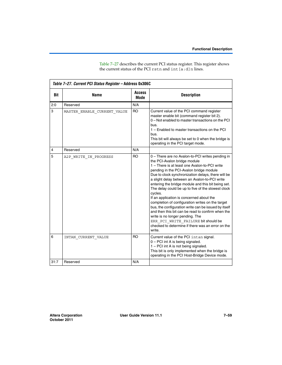 Altera PCI Compiler User Manual | Page 327 / 360