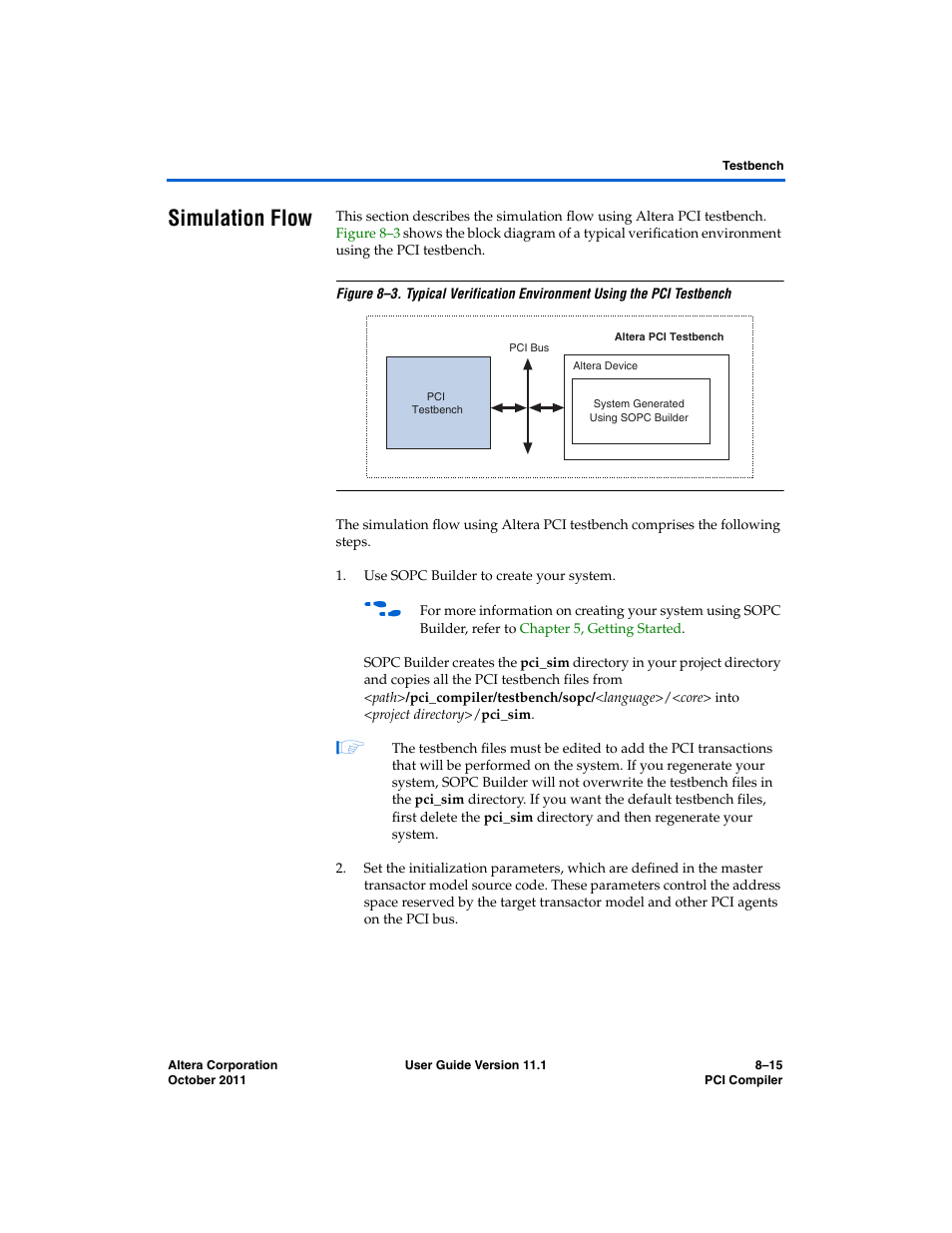 Simulation flow, Simulation flow –15 | Altera PCI Compiler User Manual | Page 345 / 360