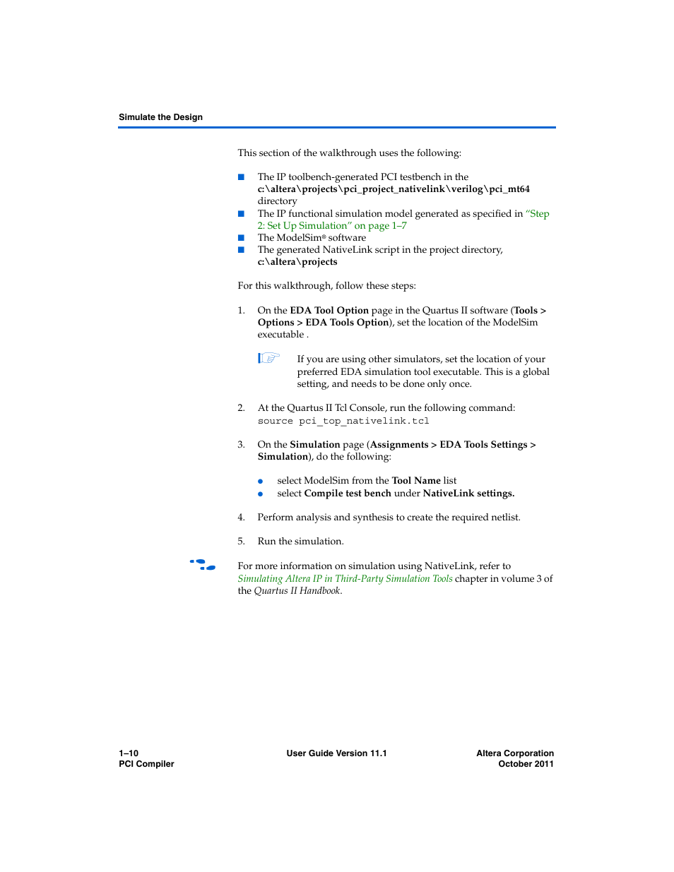 Altera PCI Compiler User Manual | Page 44 / 360