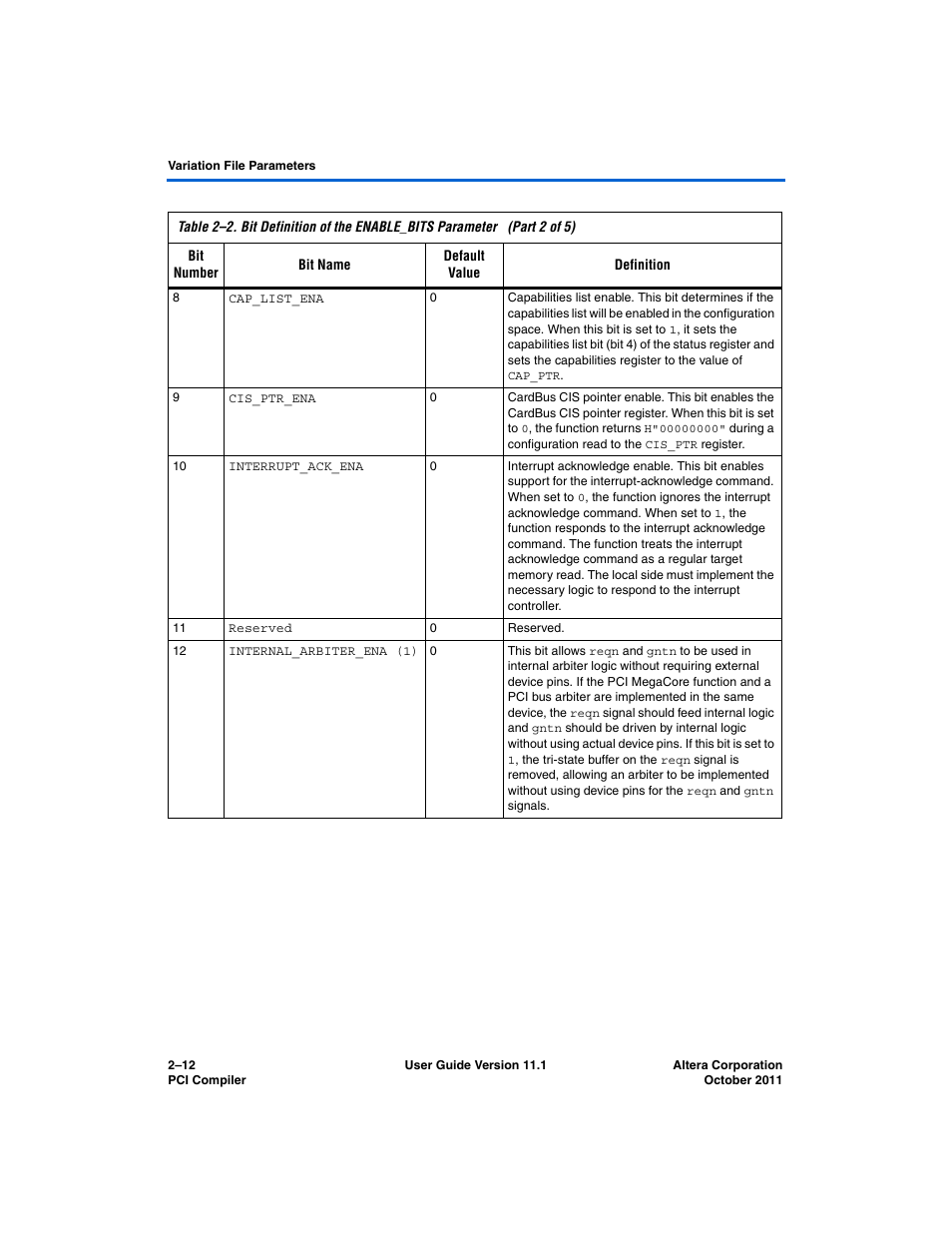 Altera PCI Compiler User Manual | Page 70 / 360
