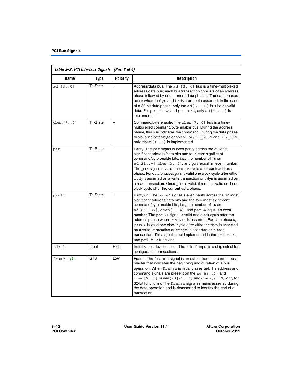 Altera PCI Compiler User Manual | Page 86 / 360