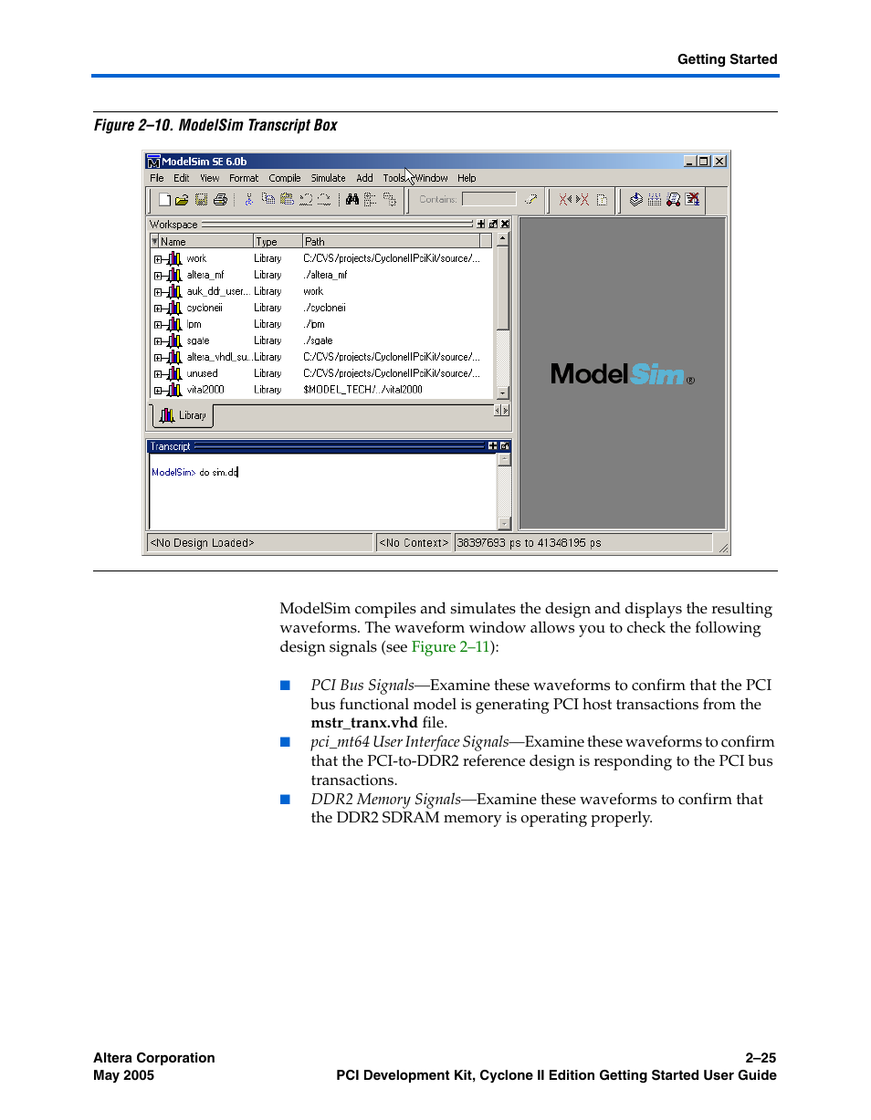 Altera PCI Development Kit, Cyclone II Edition Getting Started User Manual | Page 35 / 40