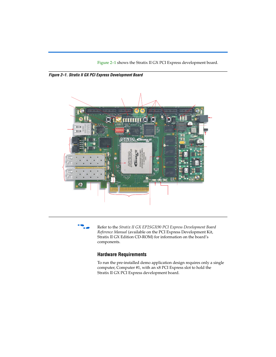 Hardware requirements | Altera PCI Express Development Kit, Stratix II GX Edition Getting Started User Manual | Page 11 / 36