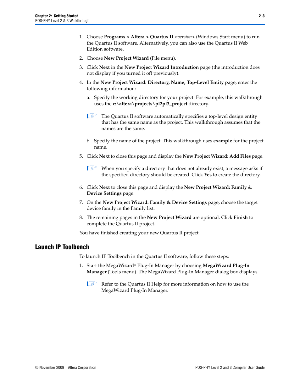 Launch ip toolbench, Launch ip toolbench –3 | Altera POS-PHY Level 2 and 3 Compiler User Manual | Page 15 / 62