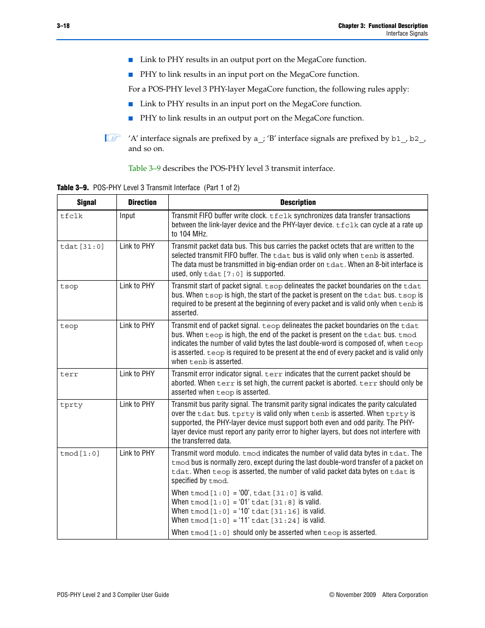 Altera POS-PHY Level 2 and 3 Compiler User Manual | Page 46 / 62
