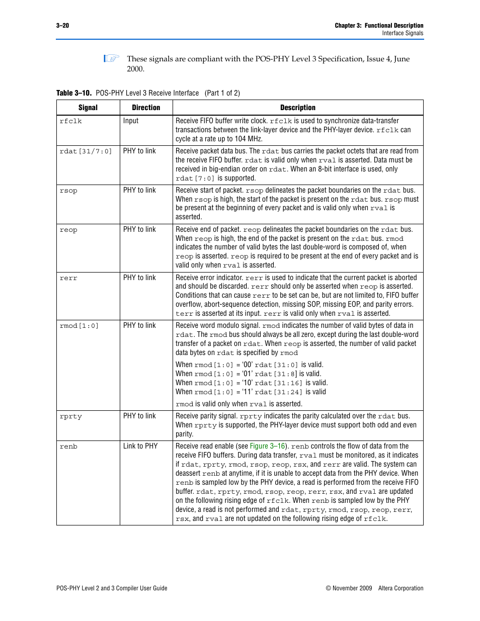 Altera POS-PHY Level 2 and 3 Compiler User Manual | Page 48 / 62