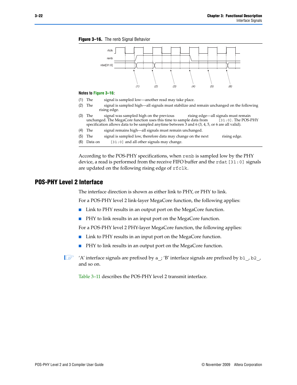 Pos-phy level 2 interface, Pos-phy level 2 interface –22 | Altera POS-PHY Level 2 and 3 Compiler User Manual | Page 50 / 62