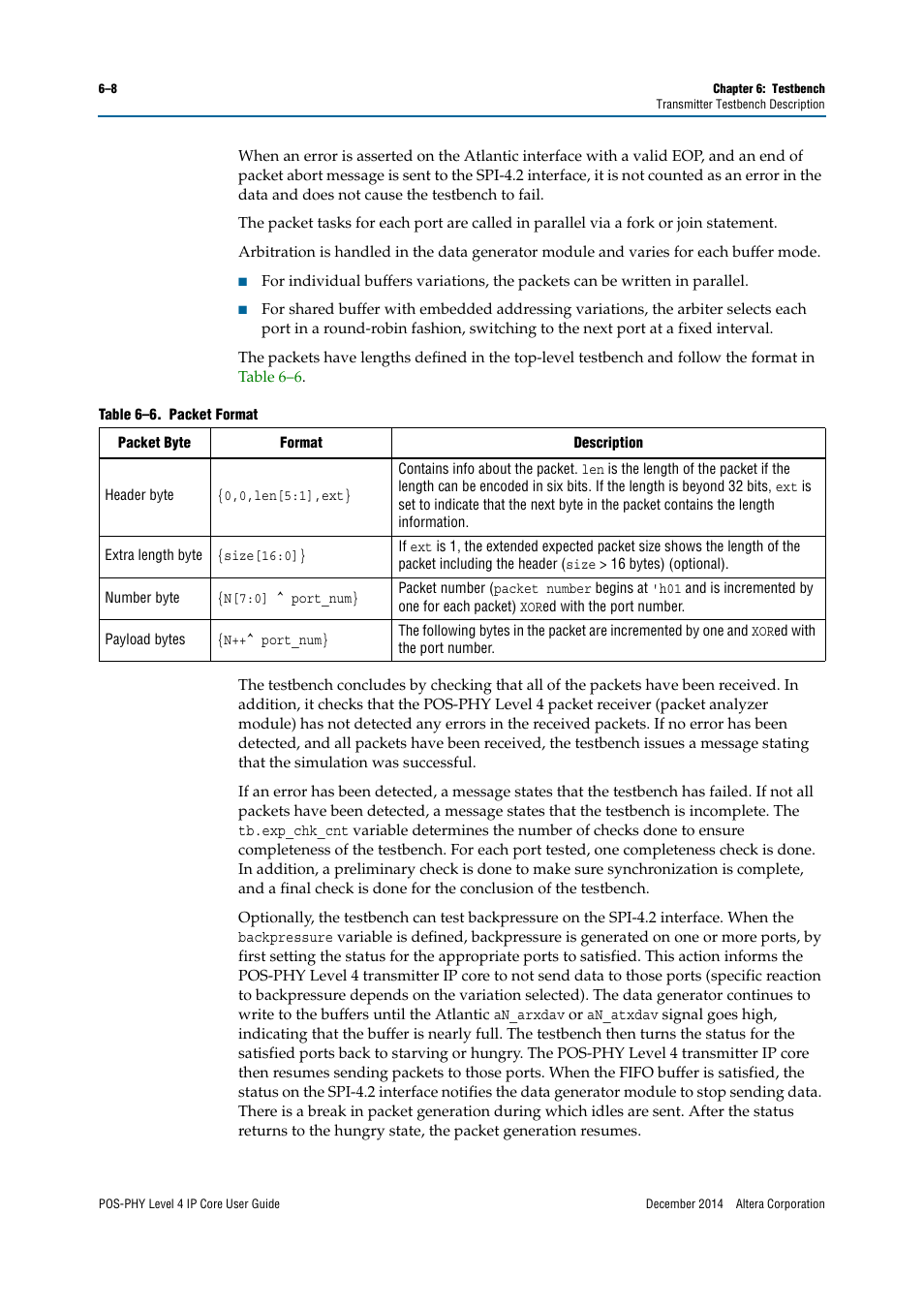 Altera POS-PHY Level 4 IP Core User Manual | Page 106 / 142