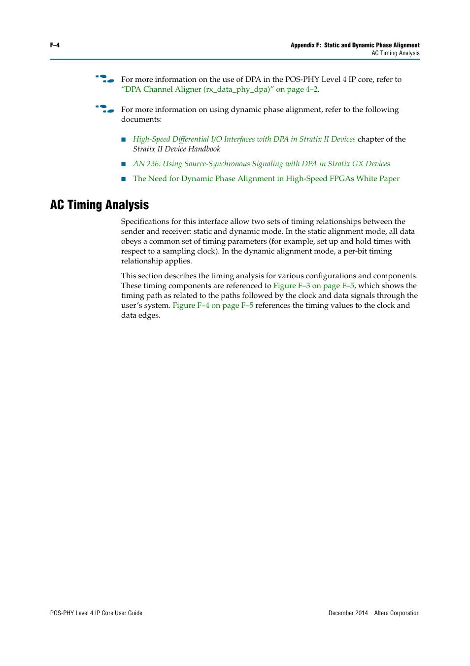 Ac timing analysis | Altera POS-PHY Level 4 IP Core User Manual | Page 128 / 142