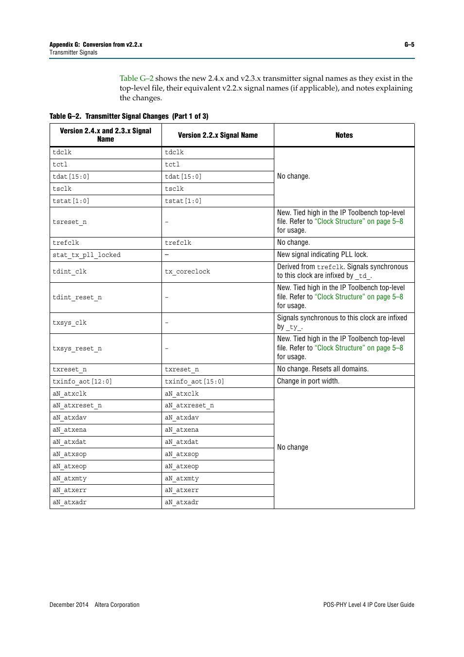 Altera POS-PHY Level 4 IP Core User Manual | Page 135 / 142