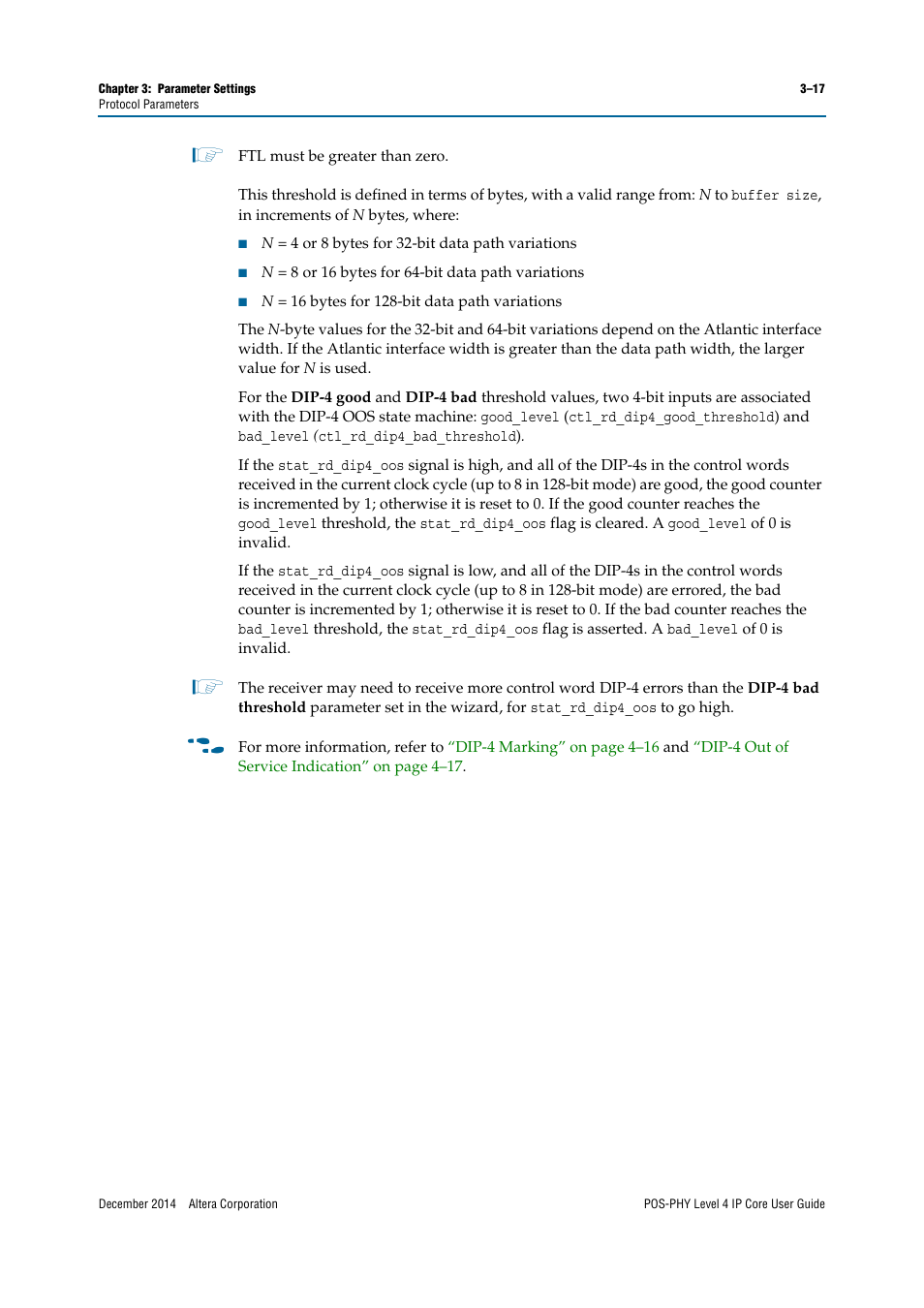 Altera POS-PHY Level 4 IP Core User Manual | Page 37 / 142