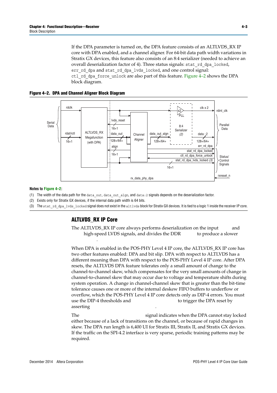 Altlvds_rx ip core | Altera POS-PHY Level 4 IP Core User Manual | Page 41 / 142