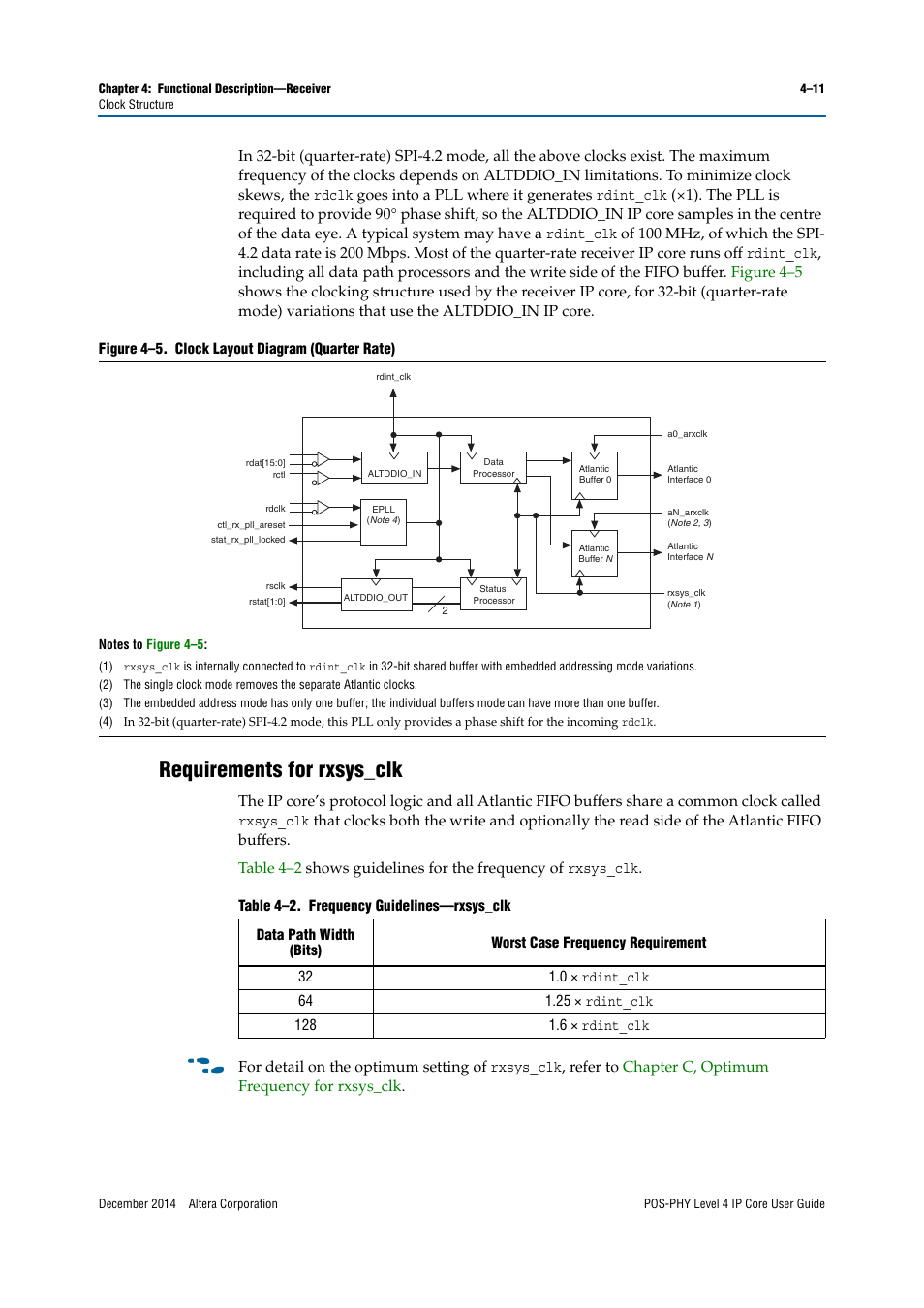 Requirements for rxsys_clk | Altera POS-PHY Level 4 IP Core User Manual | Page 49 / 142