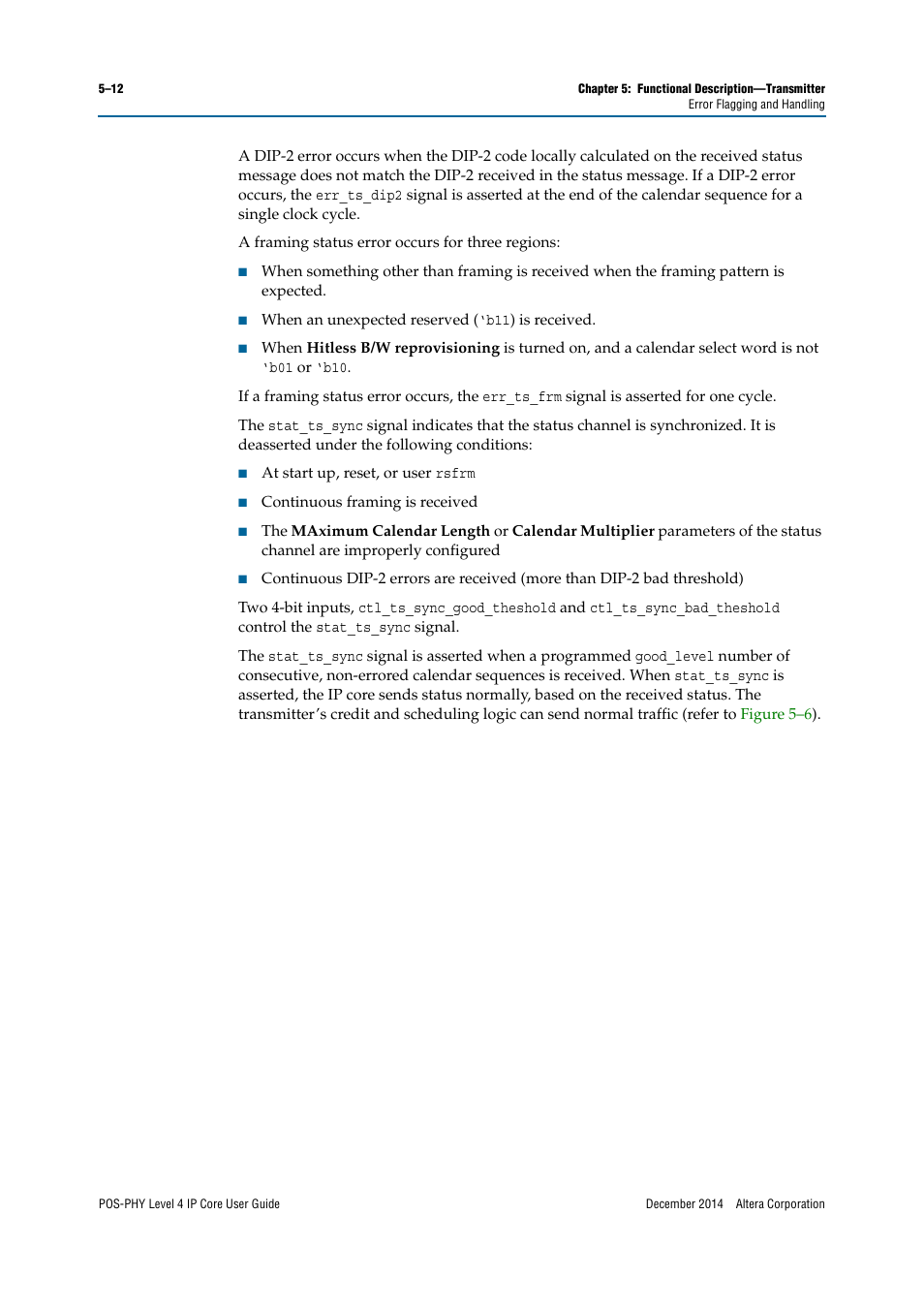 Altera POS-PHY Level 4 IP Core User Manual | Page 82 / 142