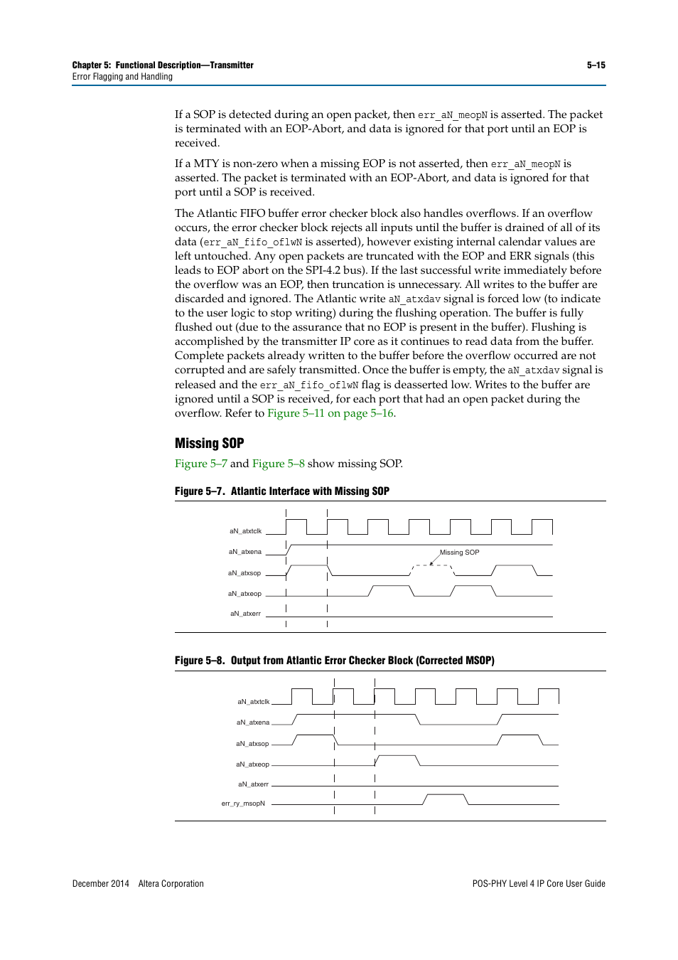 Missing sop | Altera POS-PHY Level 4 IP Core User Manual | Page 85 / 142