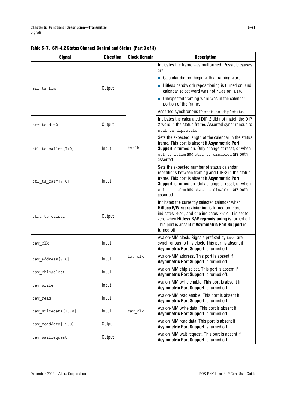 Altera POS-PHY Level 4 IP Core User Manual | Page 91 / 142