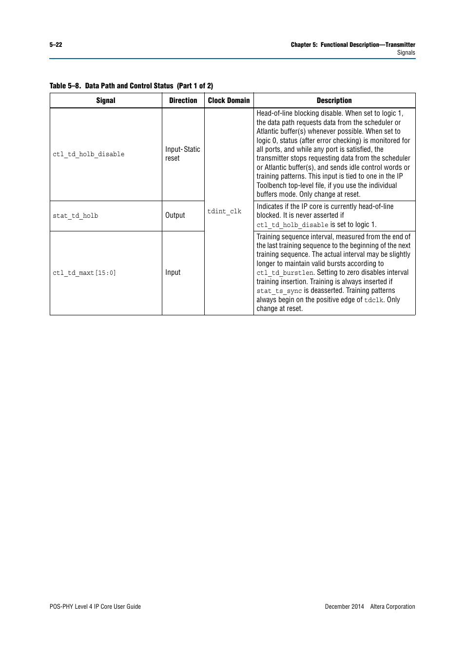 Altera POS-PHY Level 4 IP Core User Manual | Page 92 / 142