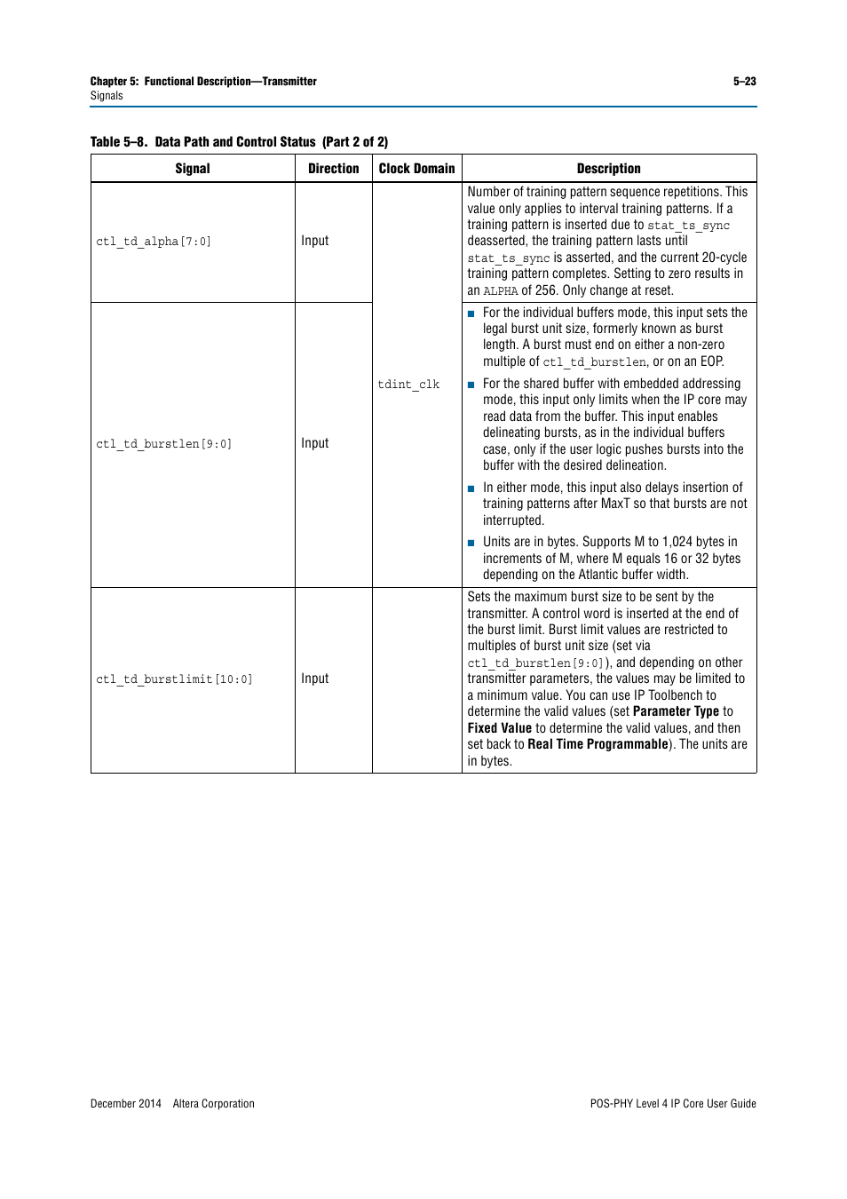 Altera POS-PHY Level 4 IP Core User Manual | Page 93 / 142