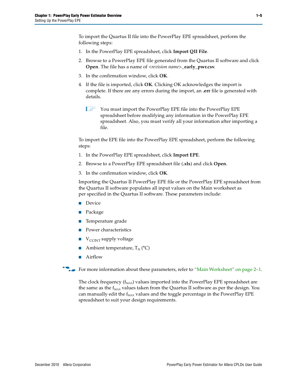 Altera PowerPlay Early Power Estimator for Altera CPLDs User Manual | Page 9 / 30
