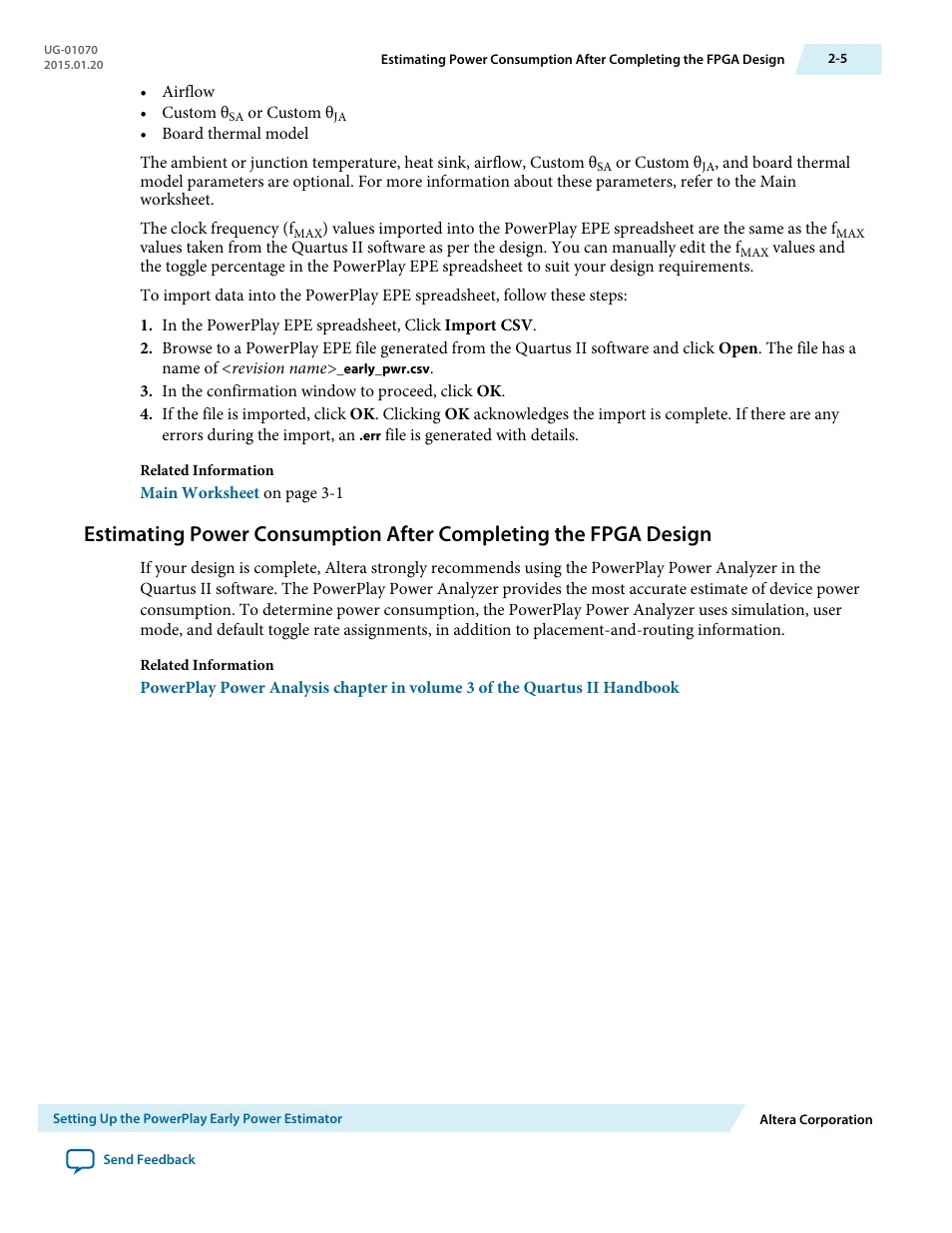 Altera PowerPlay Early Power Estimator User Manual | Page 10 / 58