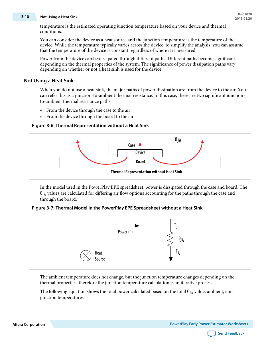 Not using a heat sink | Altera PowerPlay Early Power Estimator User Manual | Page 20 / 58