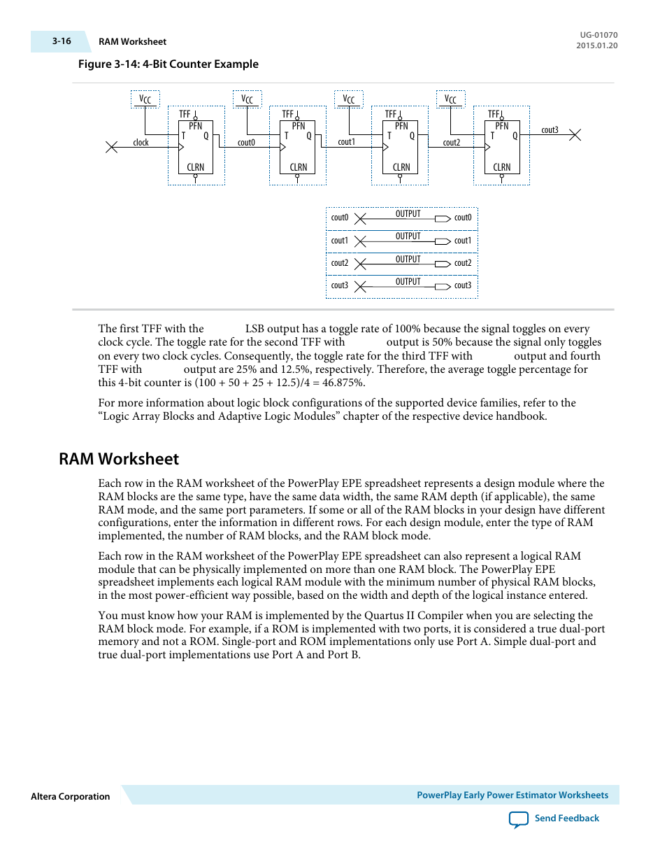 Ram worksheet, Ram worksheet -16 | Altera PowerPlay Early Power Estimator User Manual | Page 26 / 58