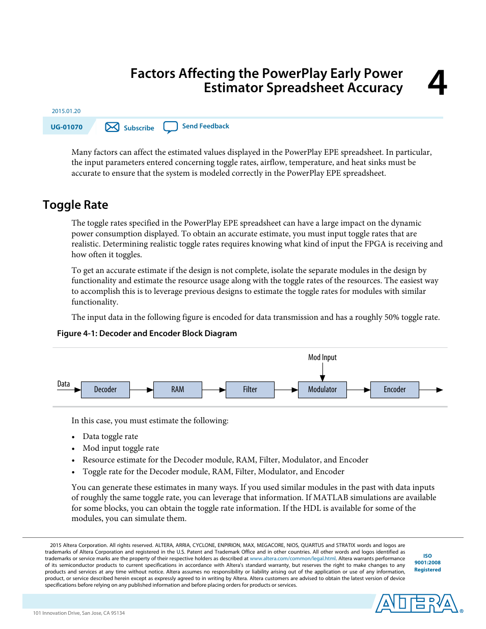 Toggle rate, Accuracy -1, Toggle rate -1 | Altera PowerPlay Early Power Estimator User Manual | Page 53 / 58