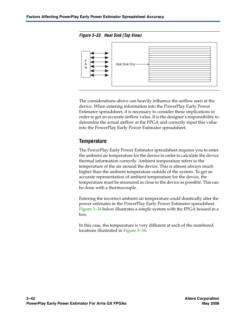 Temperature, Figure 3–33 | Altera PowerPlay Early Power Estimator User Manual | Page 56 / 58