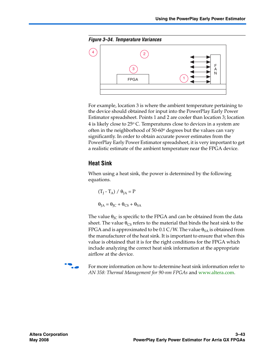 Heat sink, Figure 3–34 | Altera PowerPlay Early Power Estimator User Manual | Page 57 / 58