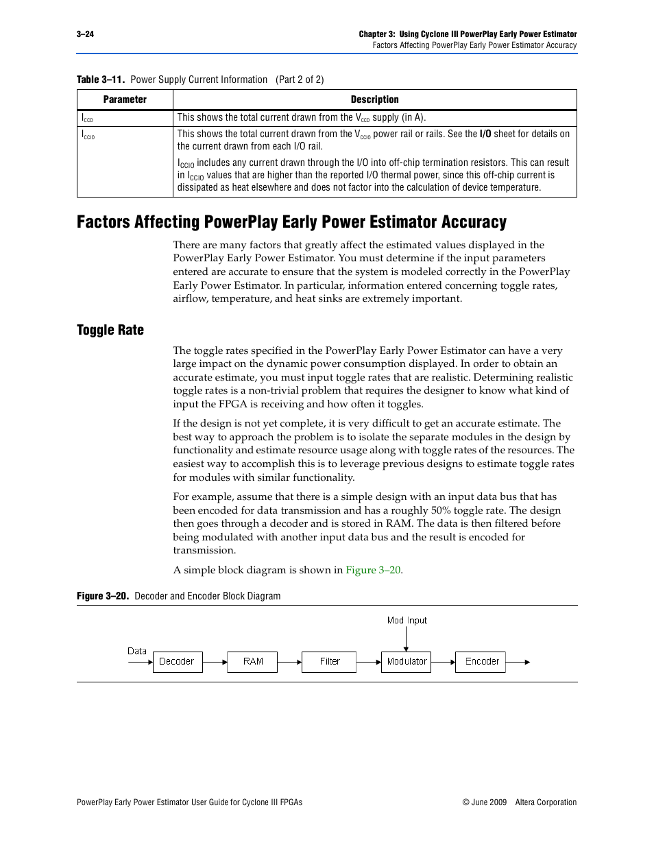 Toggle rate, Toggle rate –24 | Altera PowerPlay Early Power Estimator User Manual | Page 36 / 42