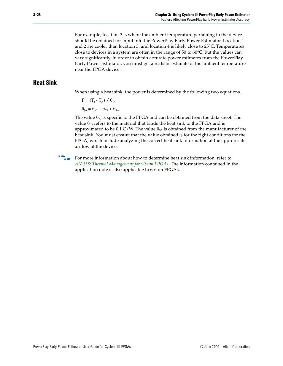 Heat sink, Heat sink –28 | Altera PowerPlay Early Power Estimator User Manual | Page 40 / 42