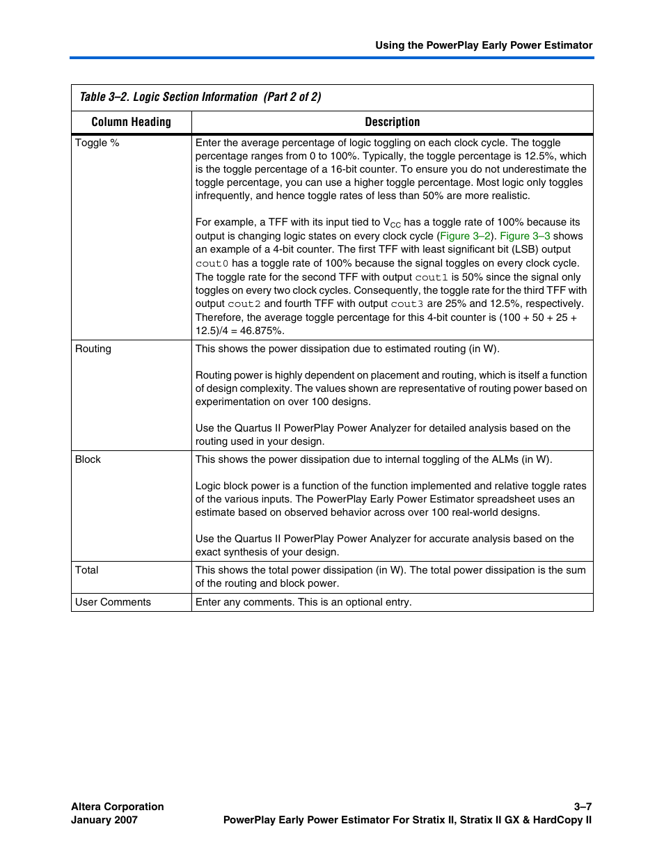 Altera PowerPlay Early Power Estimator User Manual | Page 25 / 67