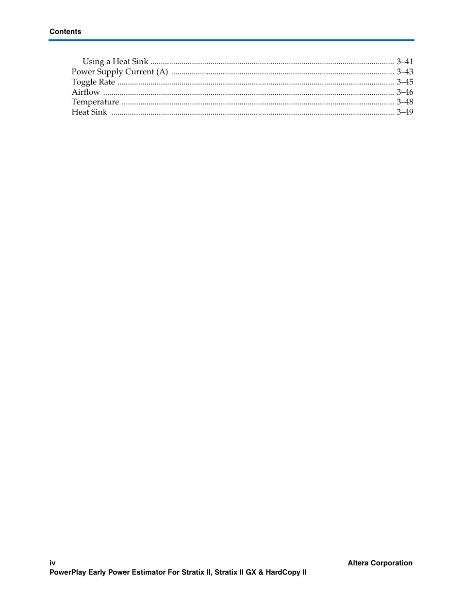Altera PowerPlay Early Power Estimator User Manual | Page 4 / 67