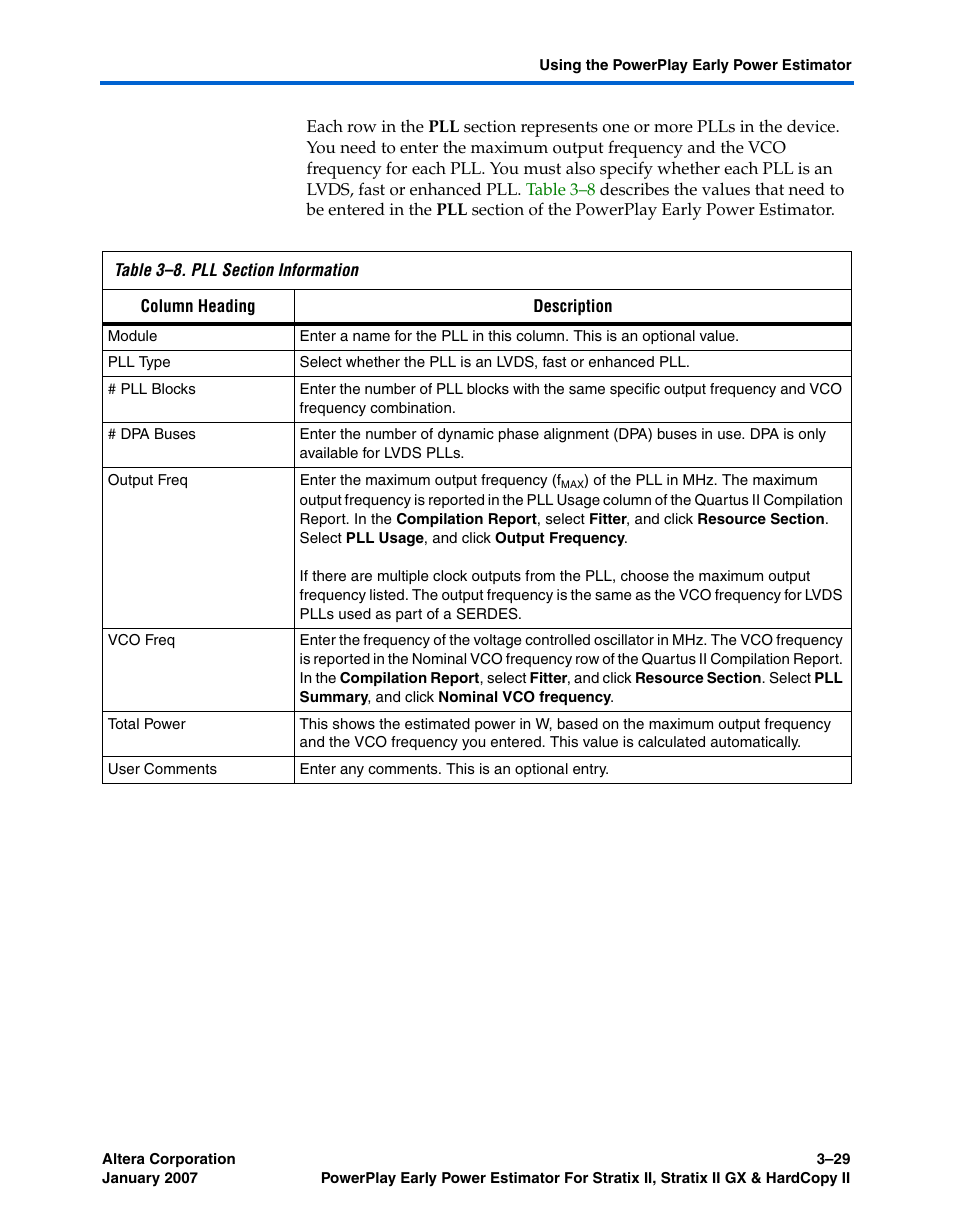 Altera PowerPlay Early Power Estimator User Manual | Page 47 / 67