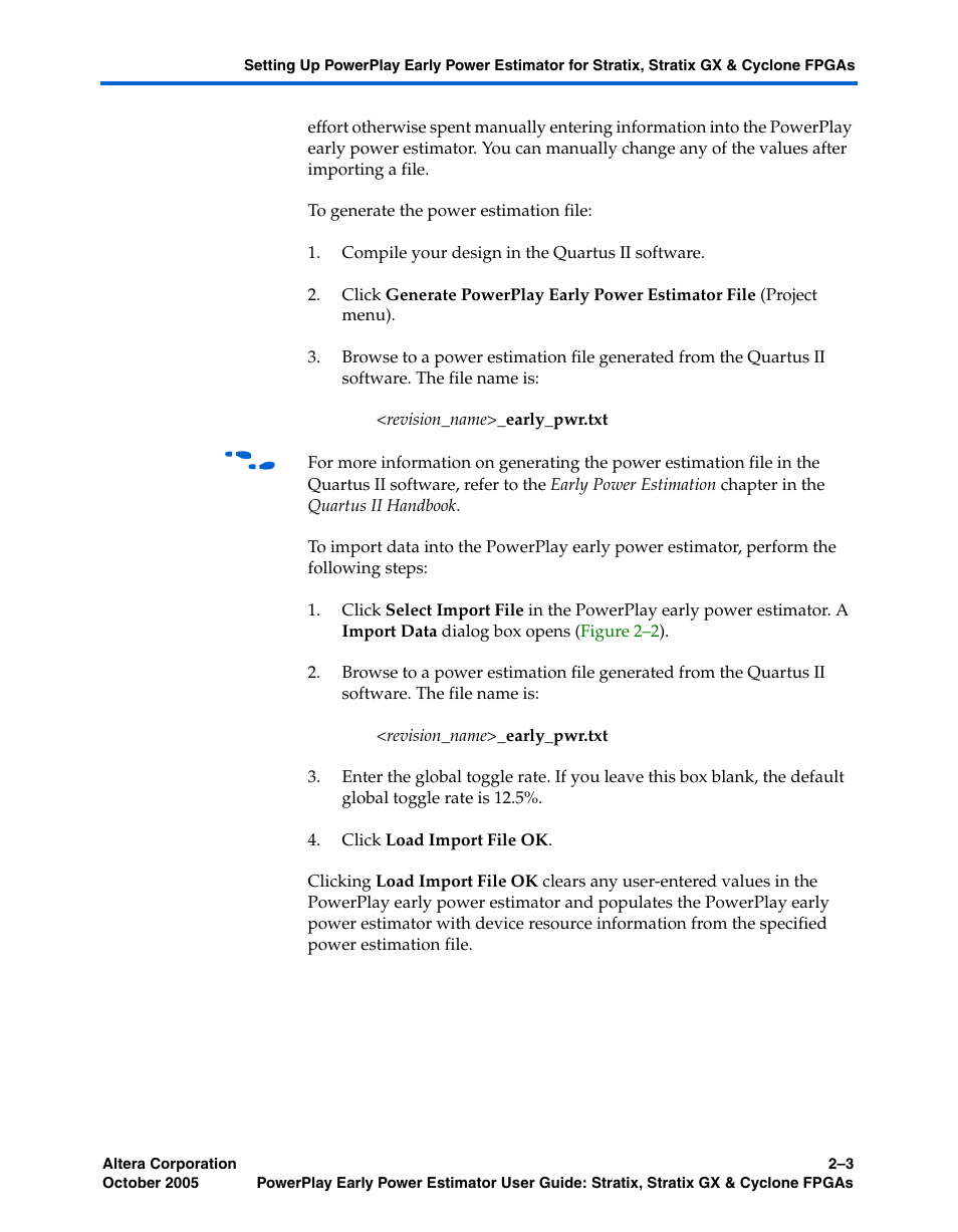 Altera PowerPlay Early Power Estimator User Manual | Page 11 / 40