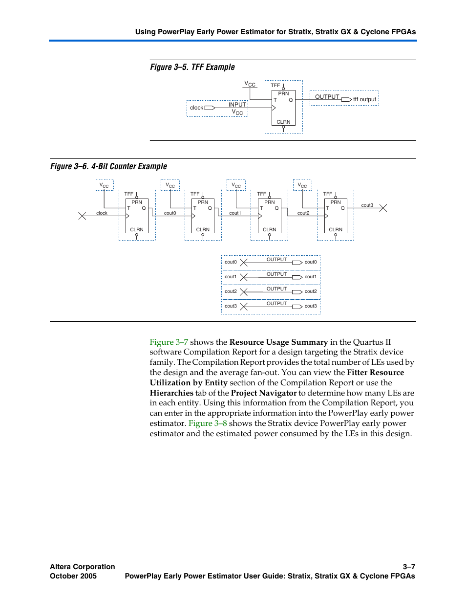 Figure 3–5, Figure 3–6 | Altera PowerPlay Early Power Estimator User Manual | Page 23 / 40