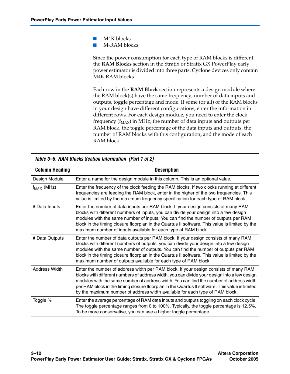 Altera PowerPlay Early Power Estimator User Manual | Page 28 / 40