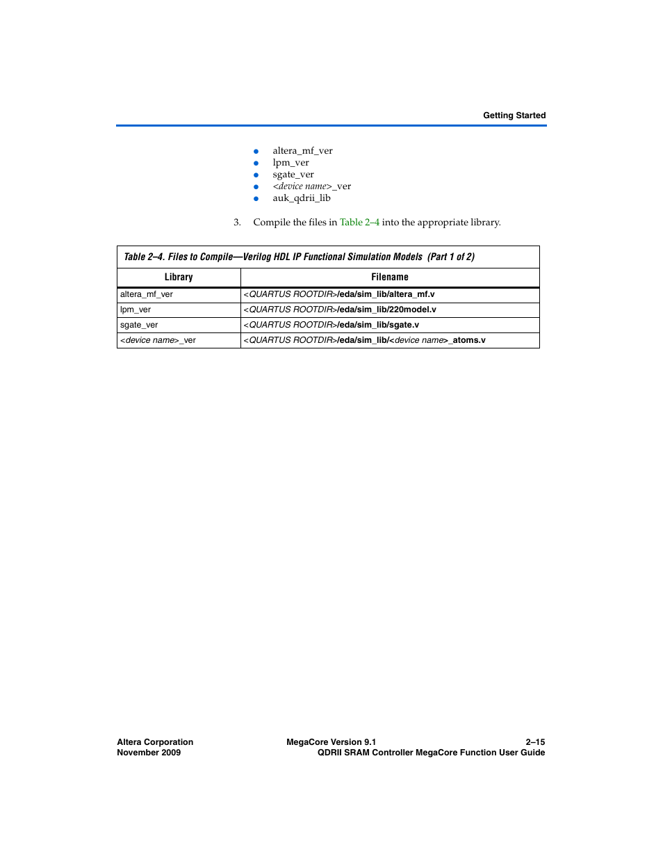 Altera QDRII SRAM Controller MegaCore Function User Manual | Page 25 / 68