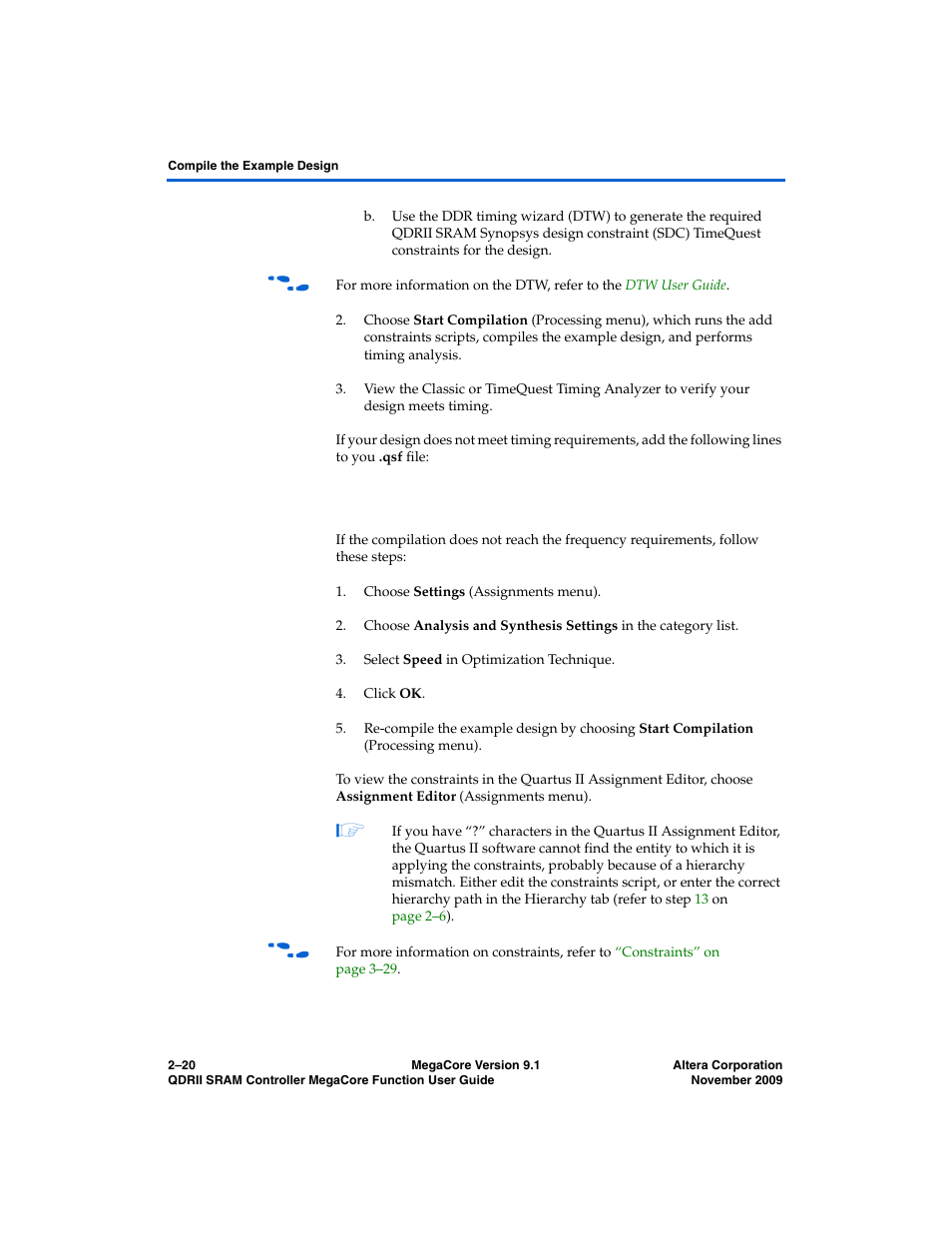 Altera QDRII SRAM Controller MegaCore Function User Manual | Page 30 / 68