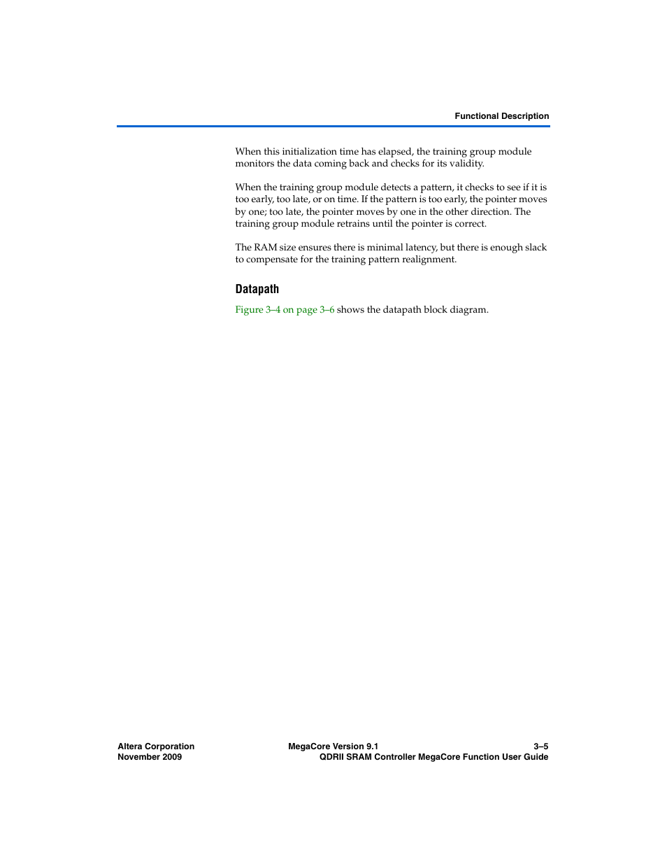 Datapath | Altera QDRII SRAM Controller MegaCore Function User Manual | Page 37 / 68