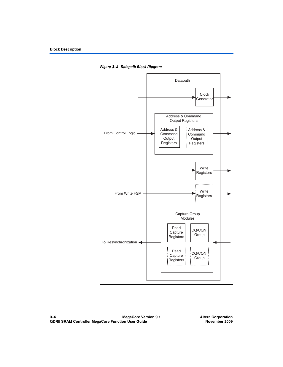 Altera QDRII SRAM Controller MegaCore Function User Manual | Page 38 / 68