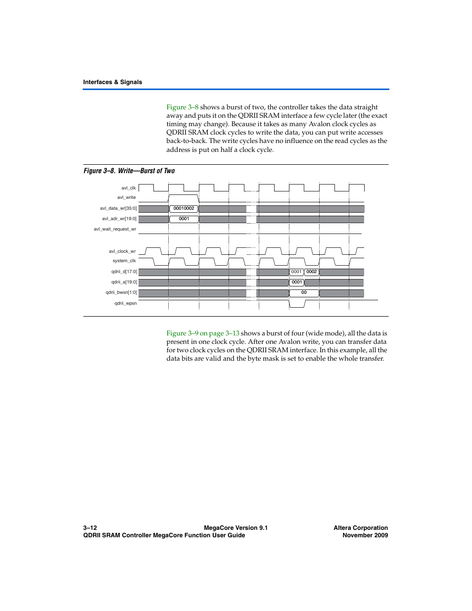 Altera QDRII SRAM Controller MegaCore Function User Manual | Page 44 / 68