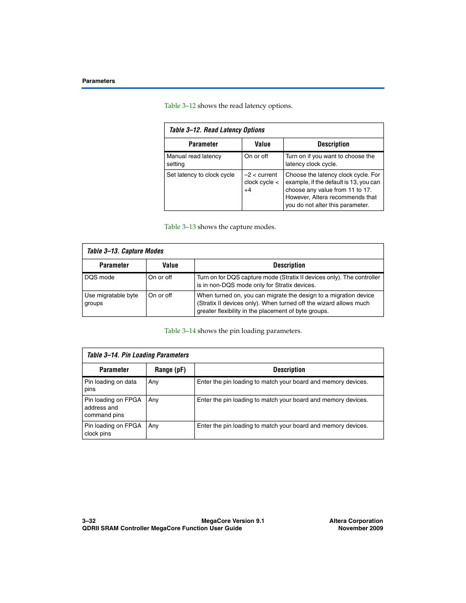 Altera QDRII SRAM Controller MegaCore Function User Manual | Page 64 / 68