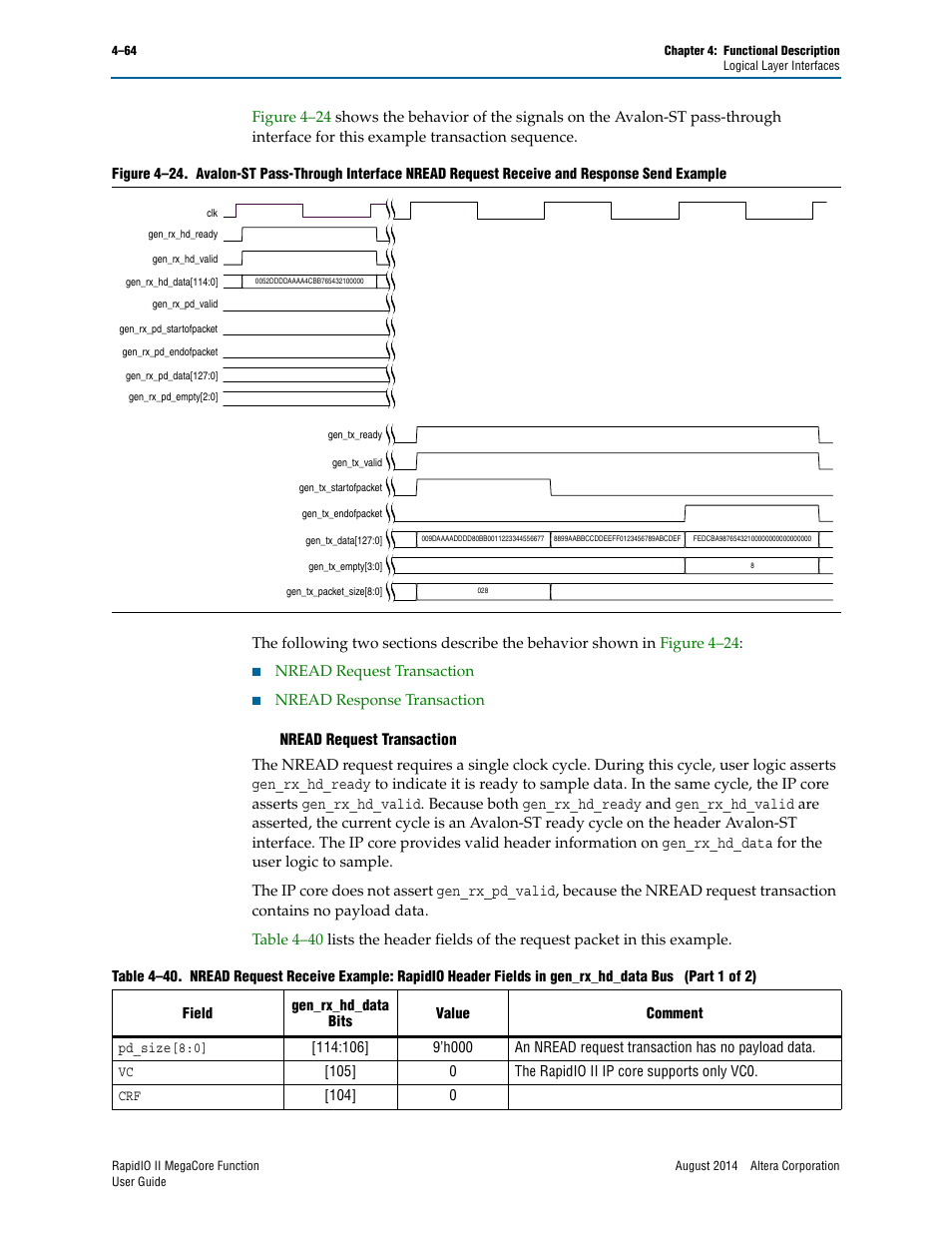 Altera RapidIO II MegaCore Function User Manual | Page 106 / 218