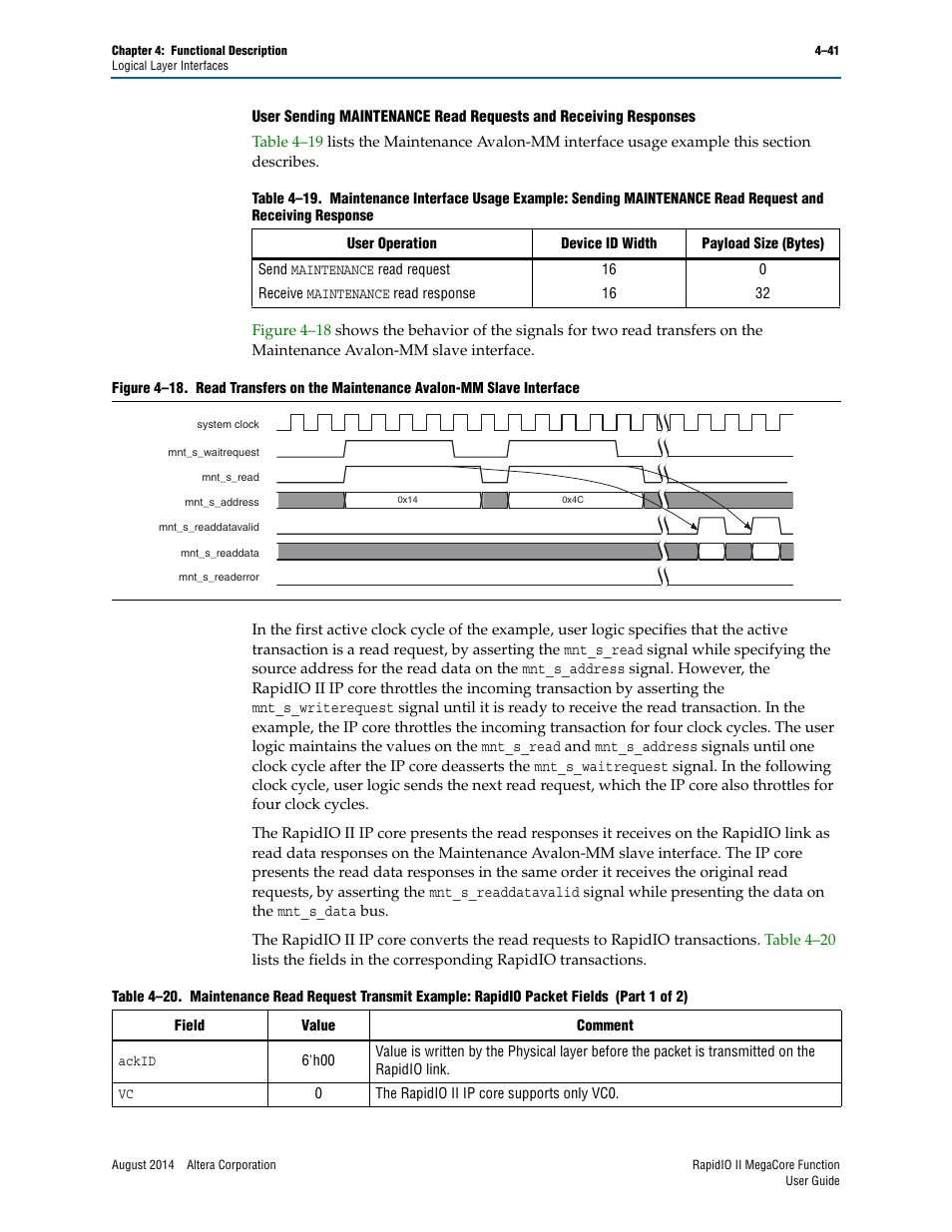Altera RapidIO II MegaCore Function User Manual | Page 83 / 218