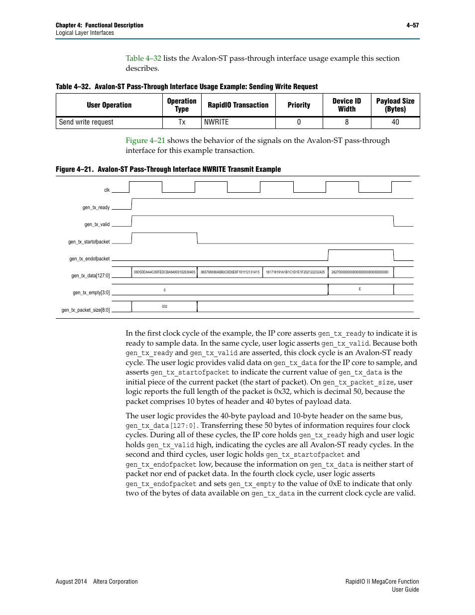 Altera RapidIO II MegaCore Function User Manual | Page 99 / 218