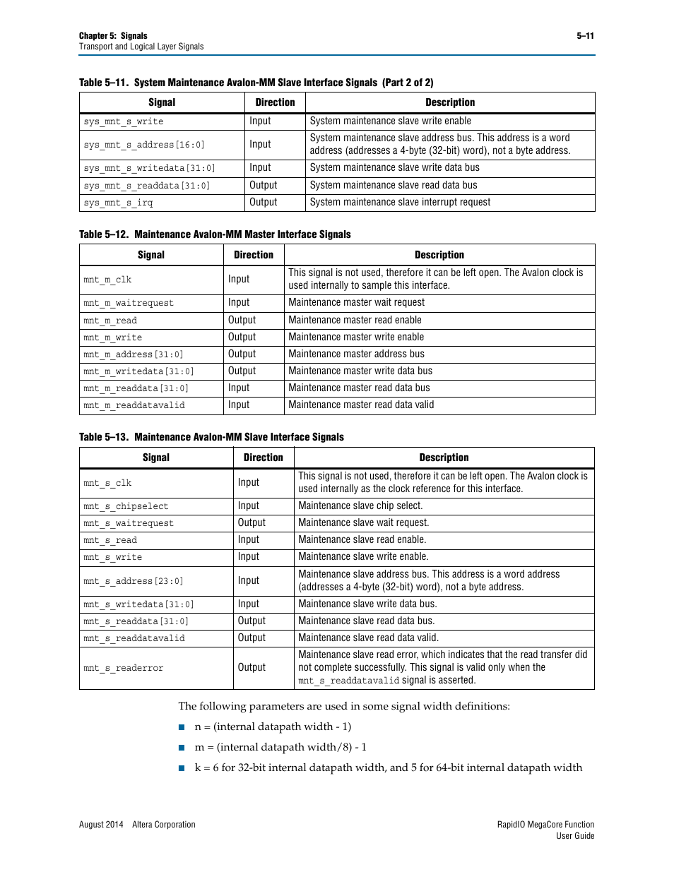 Altera RapidIO MegaCore Function User Manual | Page 125 / 198