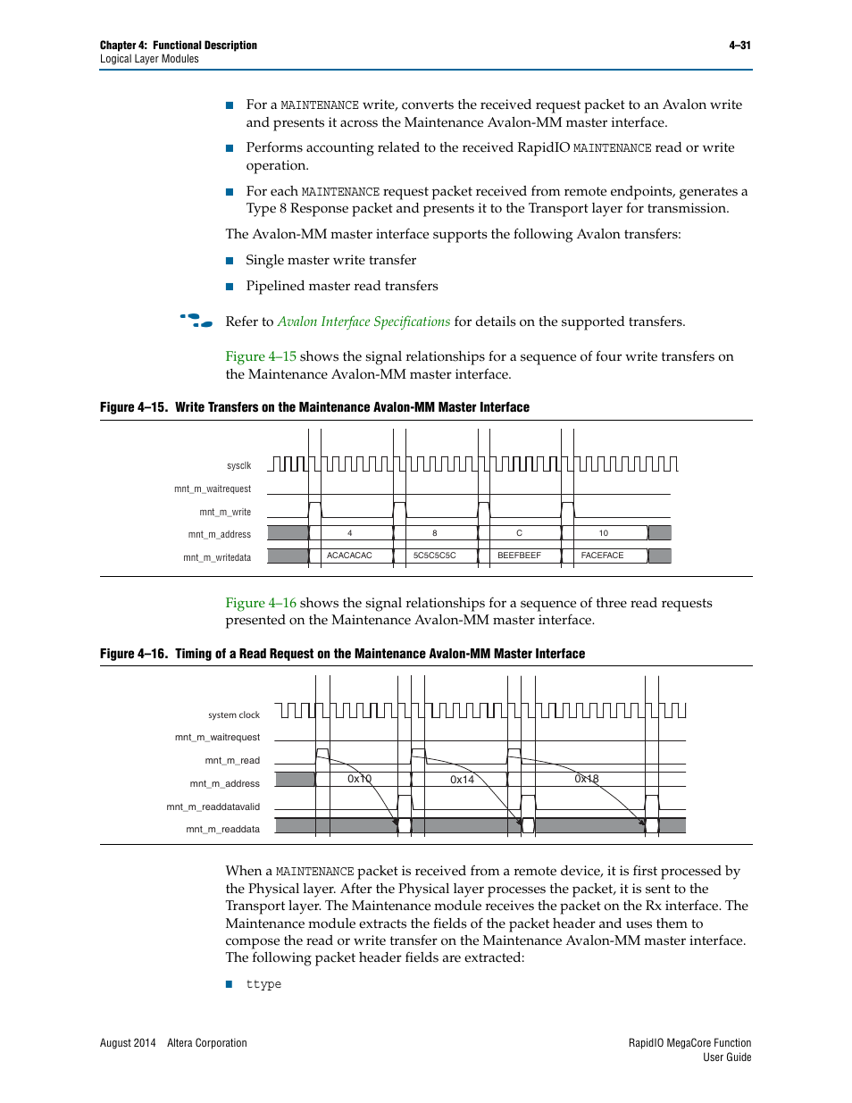 Altera RapidIO MegaCore Function User Manual | Page 77 / 198